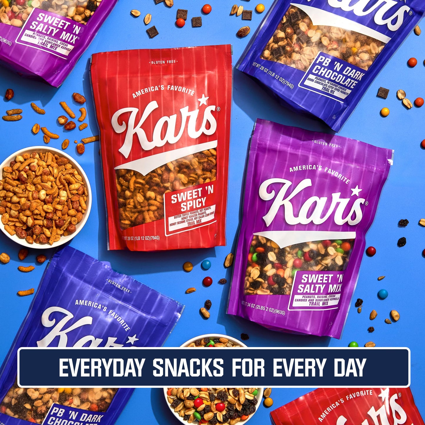 Kars Nuts Dunkin Caramel Cold Brew Mixed Nuts - Sweet Candy-Coated Nuts Mix, 20oz Resealable Pouch (Pack of 6) - Trail Mix Sweet