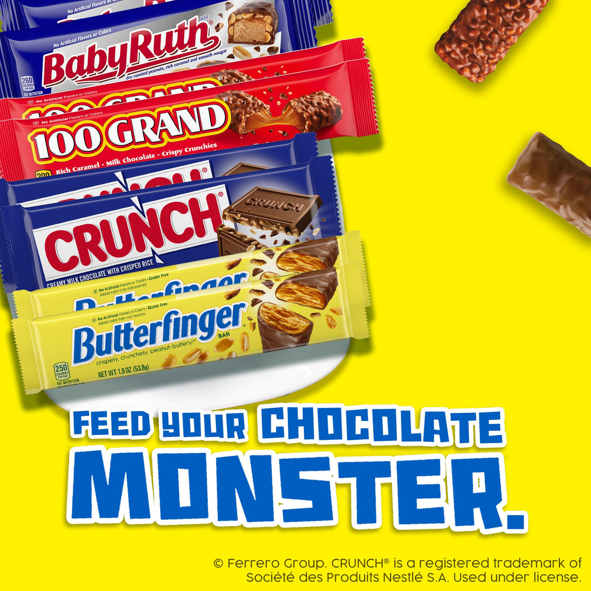 Butterfinger, Bulk 36 Count, Chocolatey, Peanut-Buttery, Full Size Individually Wrapped Candy Bars, Halloween Candy, 1.9 Oz Each