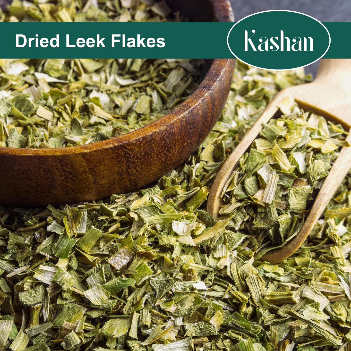 Kashan Gourmet Leek Flakes Seasoning, Aromatic Food Flavoring, 4oz (113g)