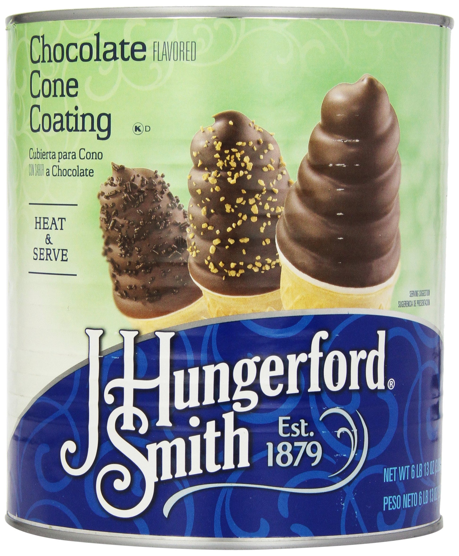 J. Hungerford Smith Cone Coating, Chocolate, 6.81 lb Tin - Ideal for Baking and Decorating
