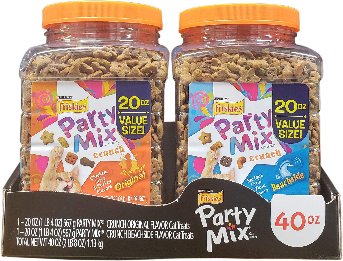 AONELAS Friskies Party Mix Cat Treats, 40 Oz (2 Pack), Model: EXP0155985JS