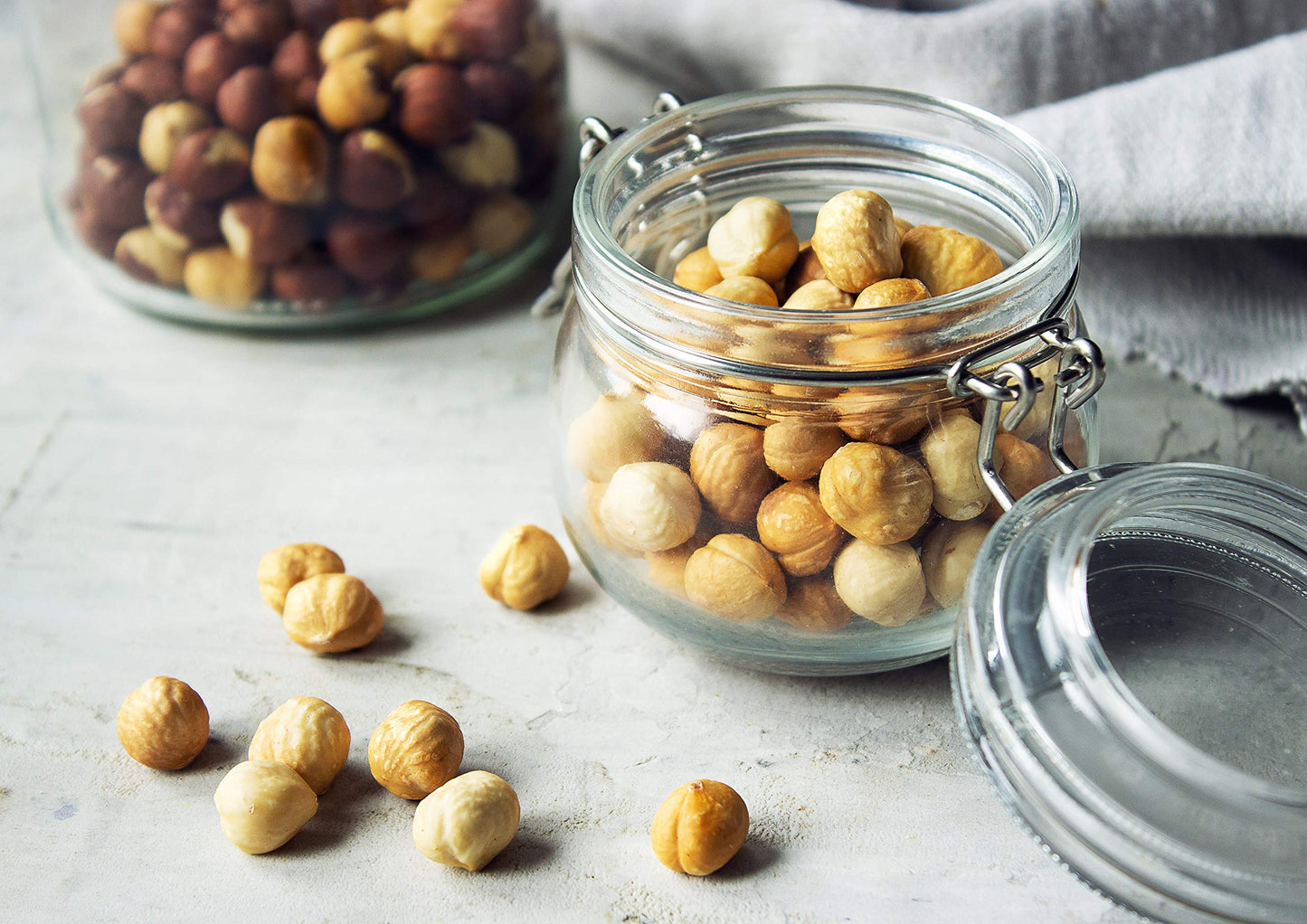 Food To Live Organic Blanched Roasted Hazelnuts, 12 Ounces - Non-Gmo, Dry Roasted Filberts, No Skin, Whole Nuts, Unsalted, Koshe
