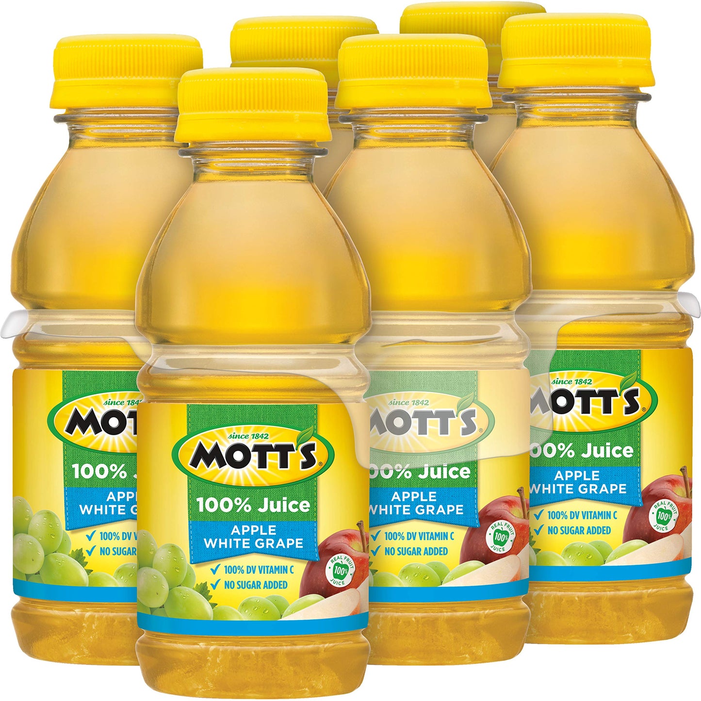 Motts 100% Apple White G Juice  8 fl oz bottles  6 pack