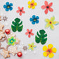 Gyufise 83Pcs Edible Tropical Palm Leaves Flowers Cupcake Toppers Palm Leaf Mini Flowers Cupcake Picks Hawaii Theme Cake Decorat
