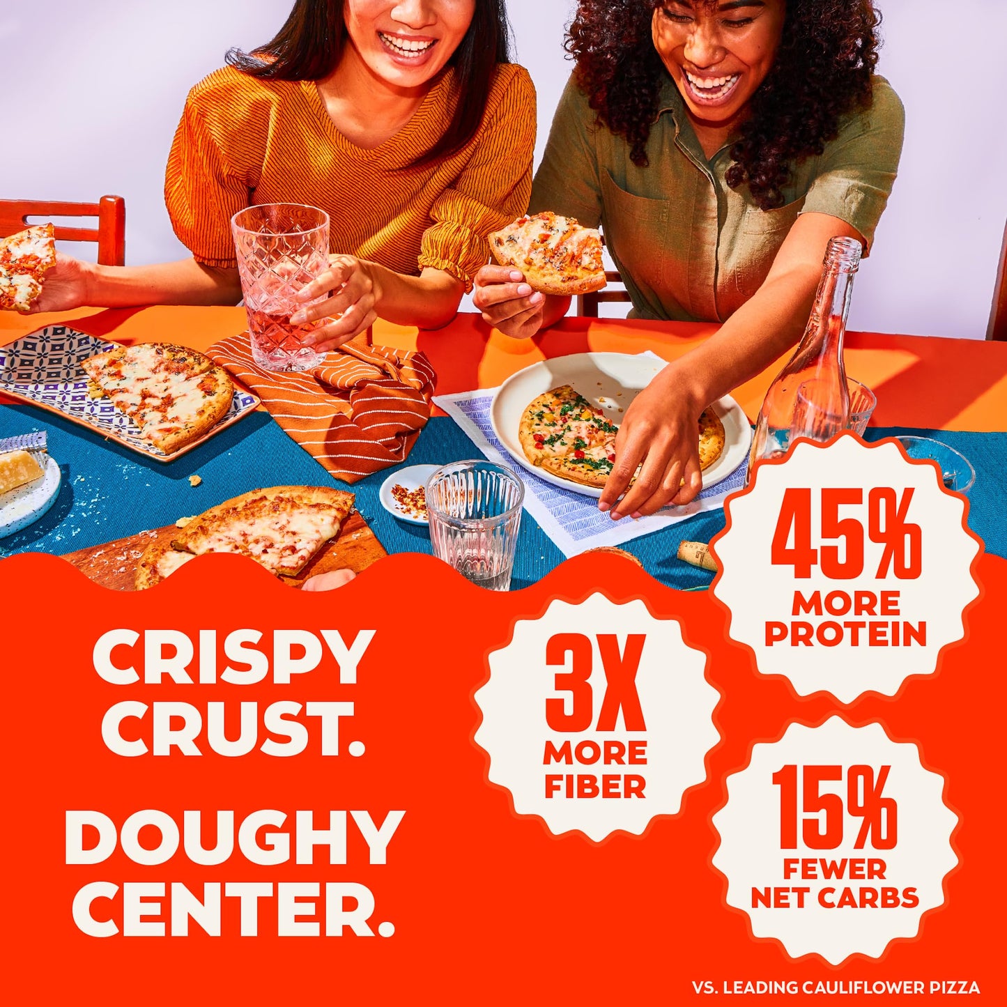 Banza Roasted Veggied Frozen Pizza from Chickpeas - High Protein, Gluten Free, 10.9oz
