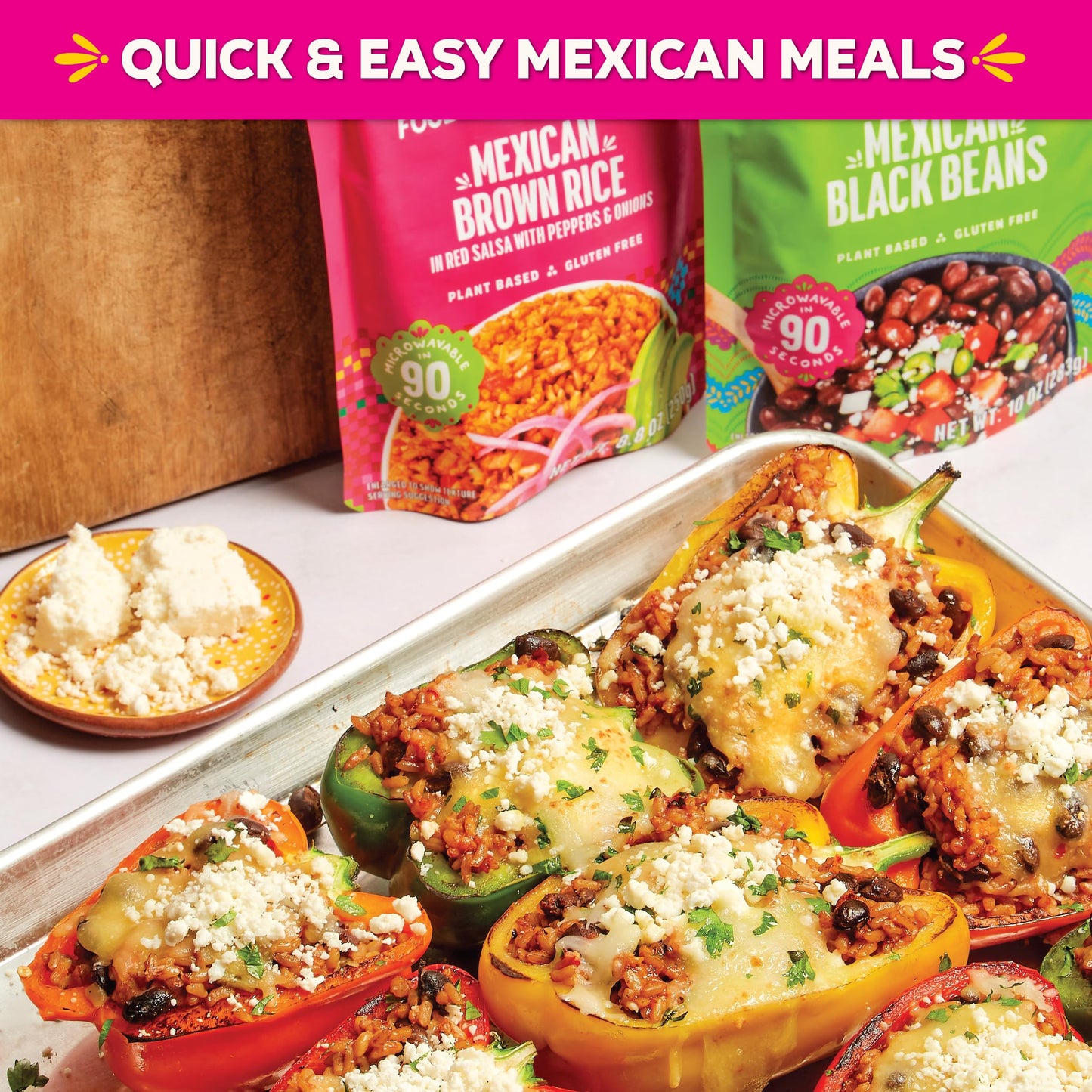 SOMOS Spicy Refried Beans - Gluten Free, Non-GMO, Vegan & Microwavable Meals Ready to Eat - Delicious, Healthy & Convenient - Pe