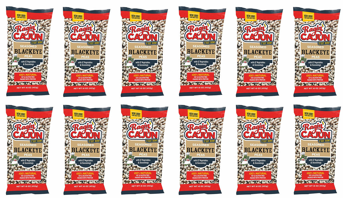 Seasoned Blackeye Beans 16 oz Ragin' Cajun (Pack of 12)
