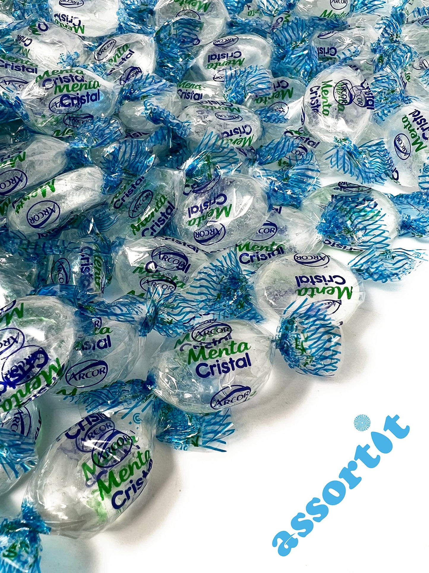 Assortit Crystal Clear Mints - Bulk After Dinner Hard Candies - 6 lbs - Clear