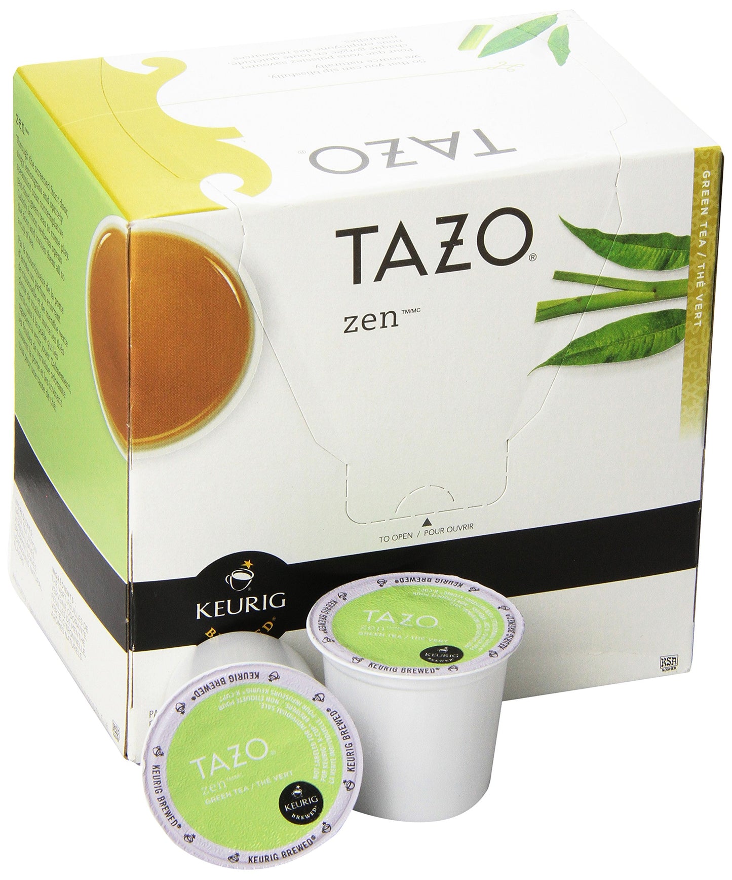 TAZO Zen Green Tea K-Cups, 16 Count, Model 10519, White