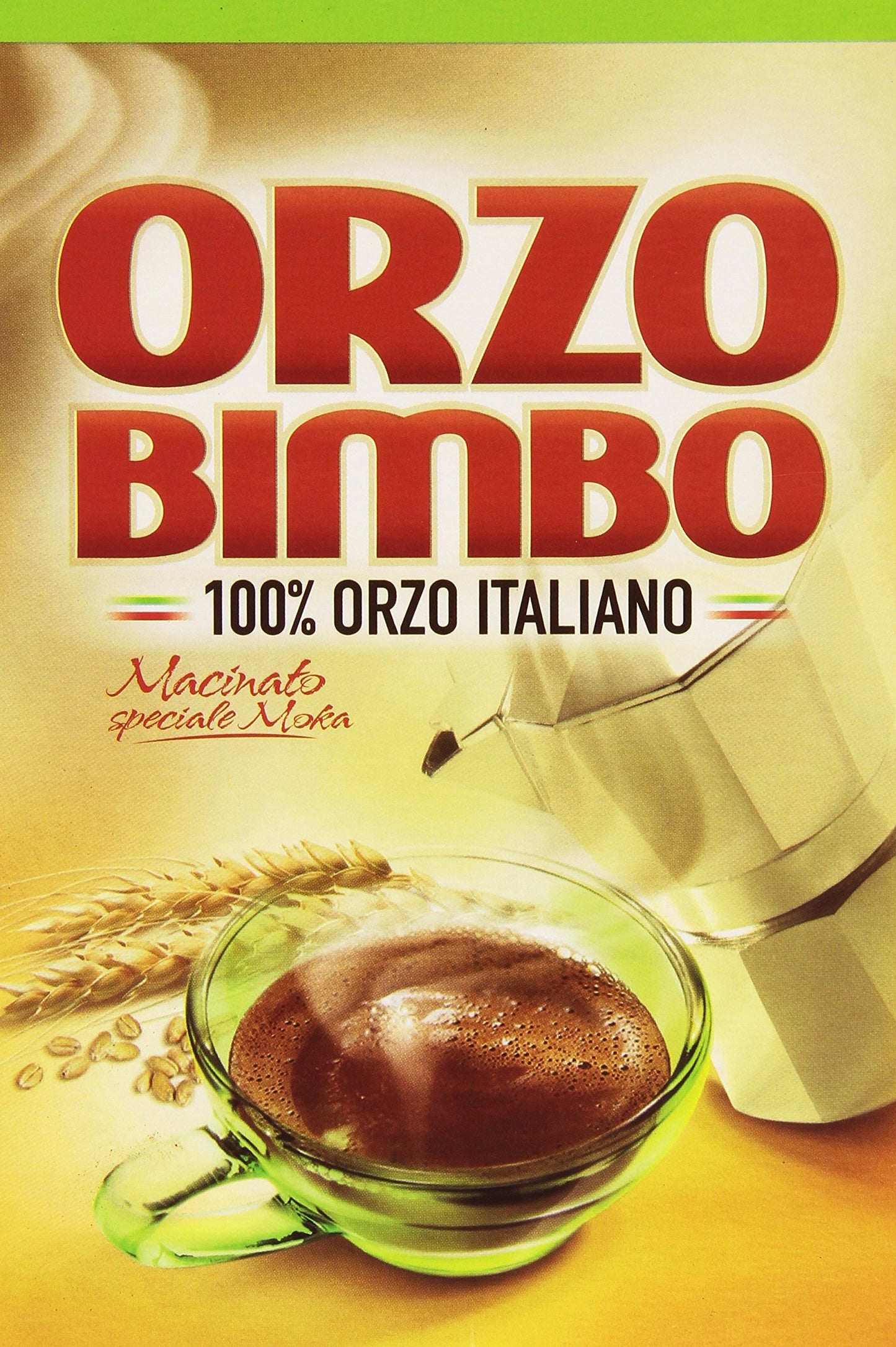 Orzo Bimbo Barley and Coffee Powder for Moka, 17.63oz (500g), Italian Import