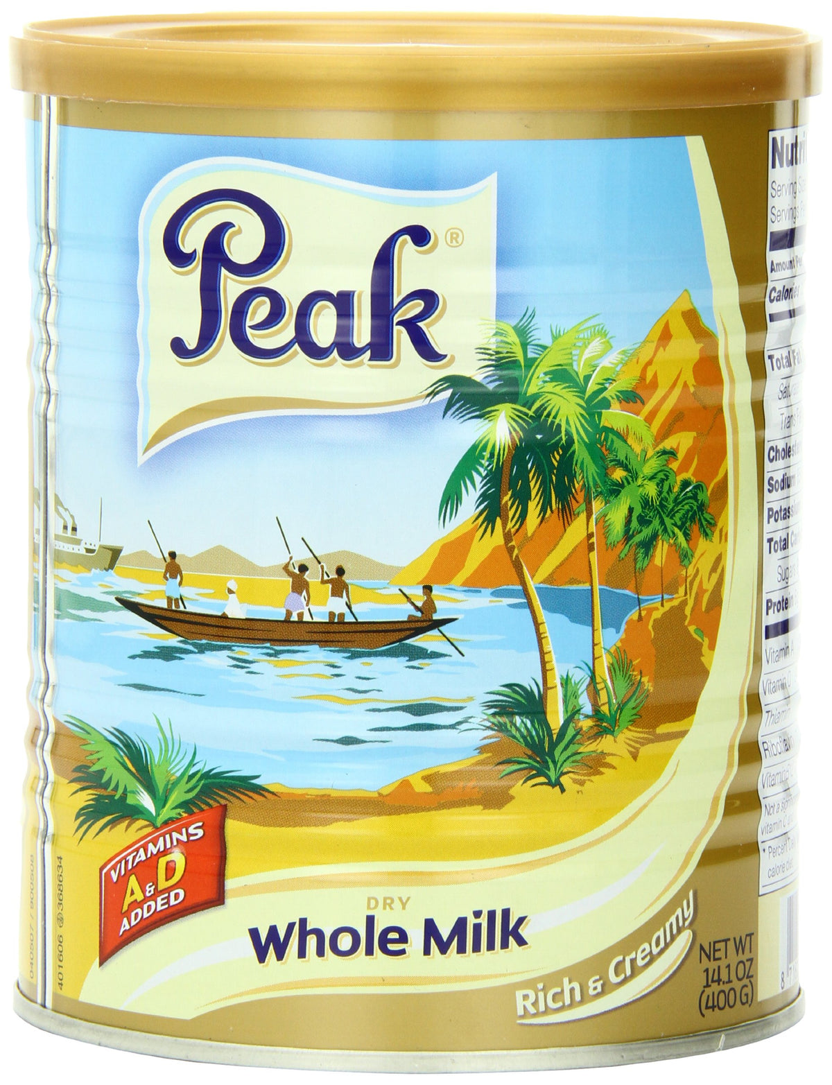 Peak Instant Full-Cream Dry Whole Milk Powder, 400-Grams