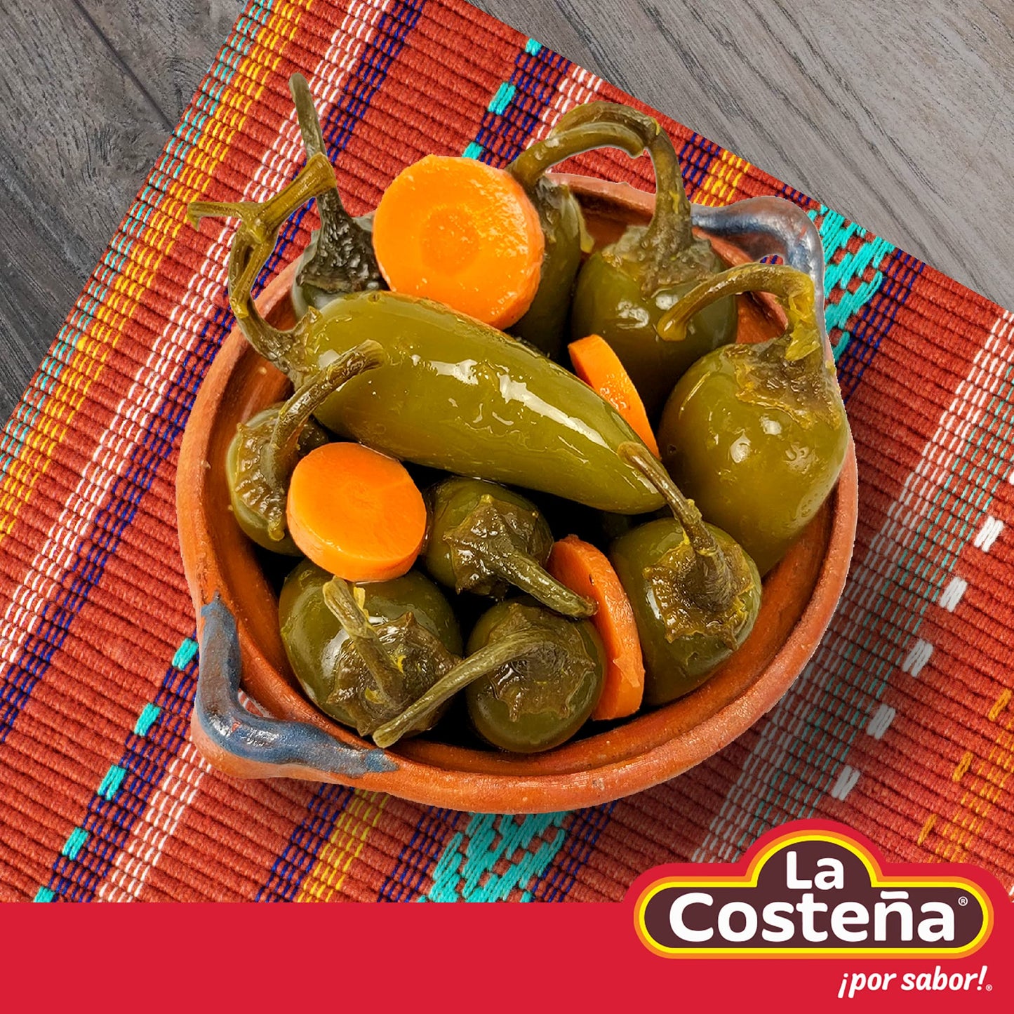 La Costeña Whole Pickled Jalapeño Peppers, 7 Ounce, Pack of 24