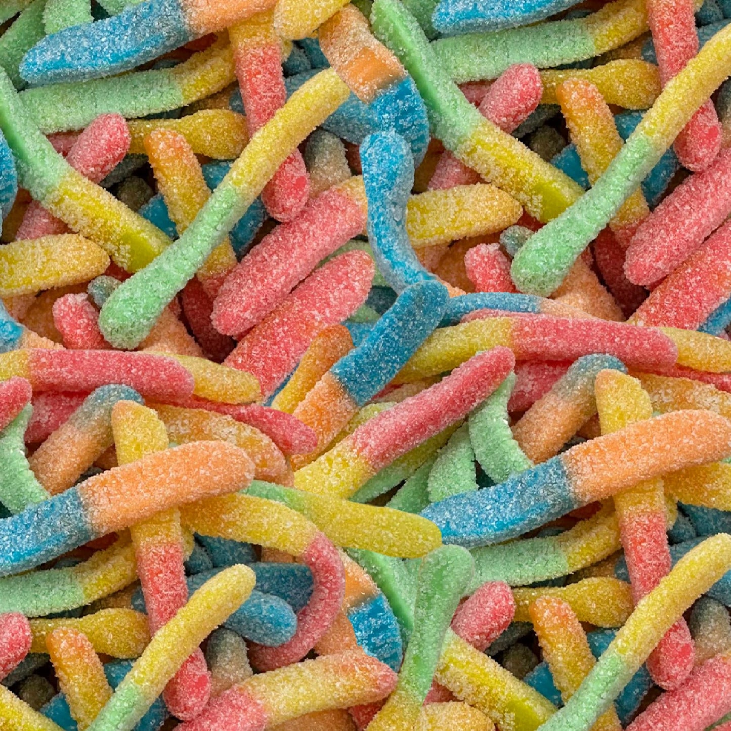 Sour Neon Gummy Worms Candy | 2-Pound Pack | Assorted Fruit Flavors