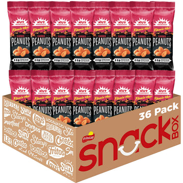 Nut Harvest, Flamin Hot Peanuts, 1.625 oz Bags (36 Pack)
