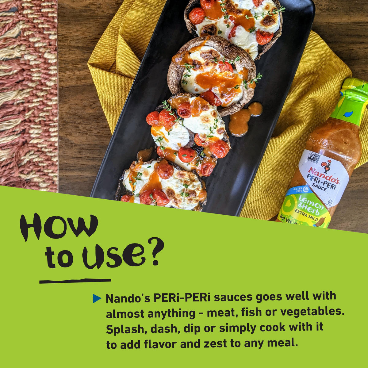 Nandos PERi PERi Sauce Extra Mild - Sauces, Seasoning or Marinade for Wings, Fish, Meat, Rice or Veg - No Artificial Colors, Fla