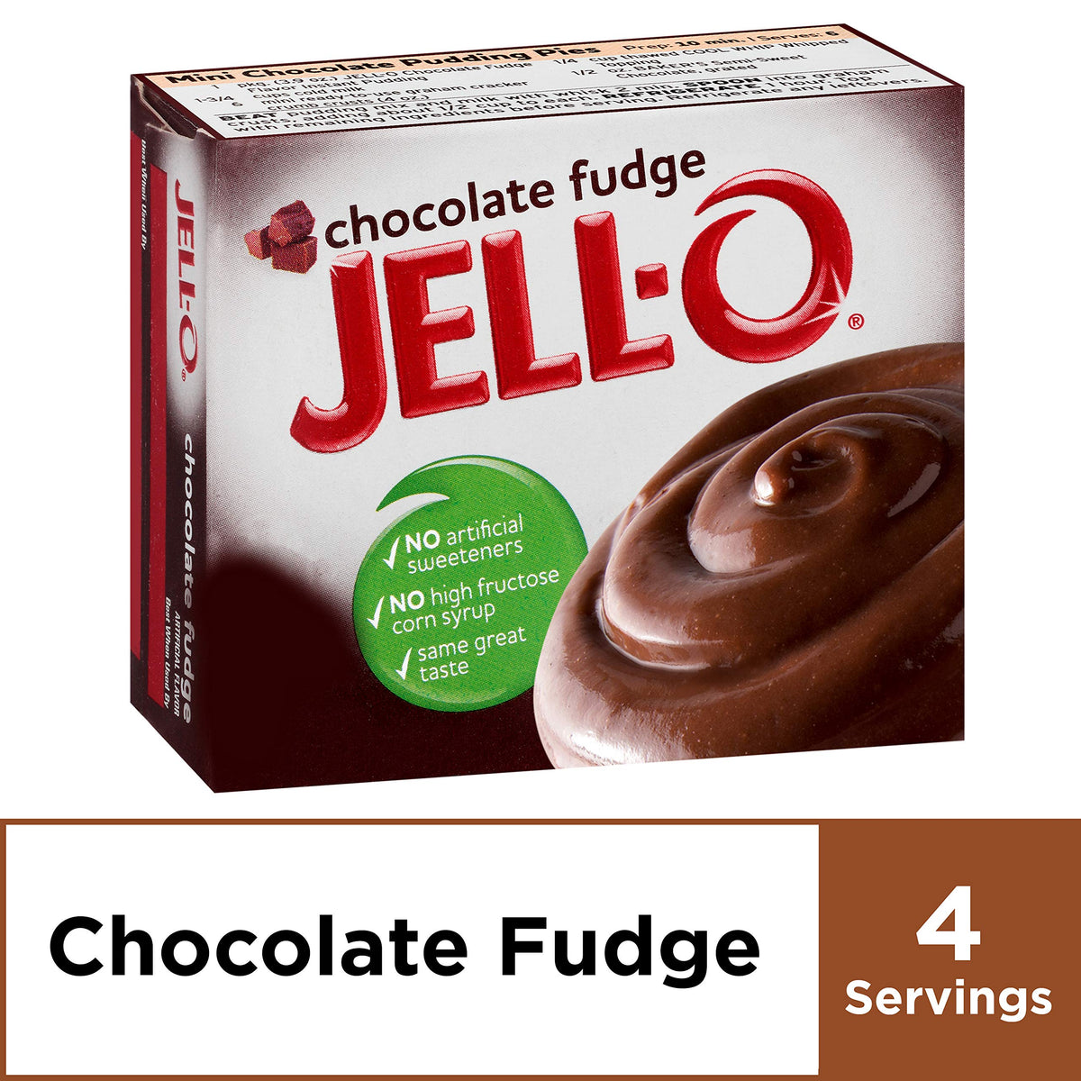 Jell-O Instant Chocolate Fudge Pudding & Pie Filling, 3.9 oz Boxes, Pack of 6