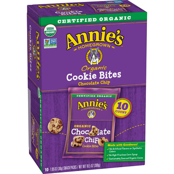 Annies Organic Chocolate Chip Cookie Bites, 10 Packets, 10.5 oz.