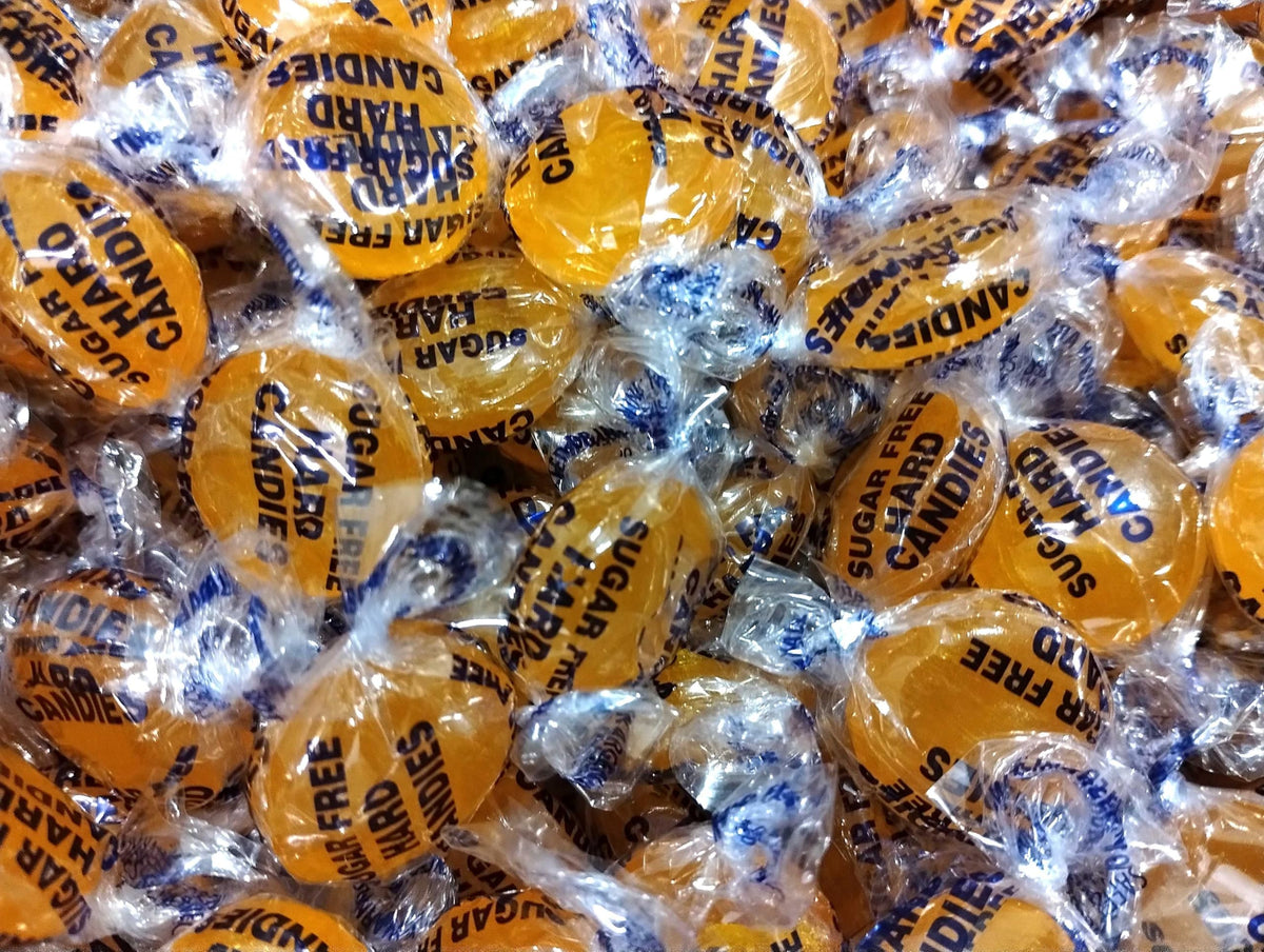 Sugar Free Butterscotch Hard Candy Buttons - 50 Pieces of Fresh Delicious Individually Wrapped Candy