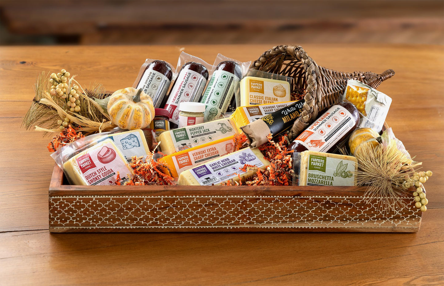 Farmers Market Gift Basket, Gluten Free, Keto, Paleo, Low Sodium, Zero Sugar, Genoa Salami, Christmas Charcuterie Board, Holiday Meat And Cheese Gift Basket, Ultimate Collection
