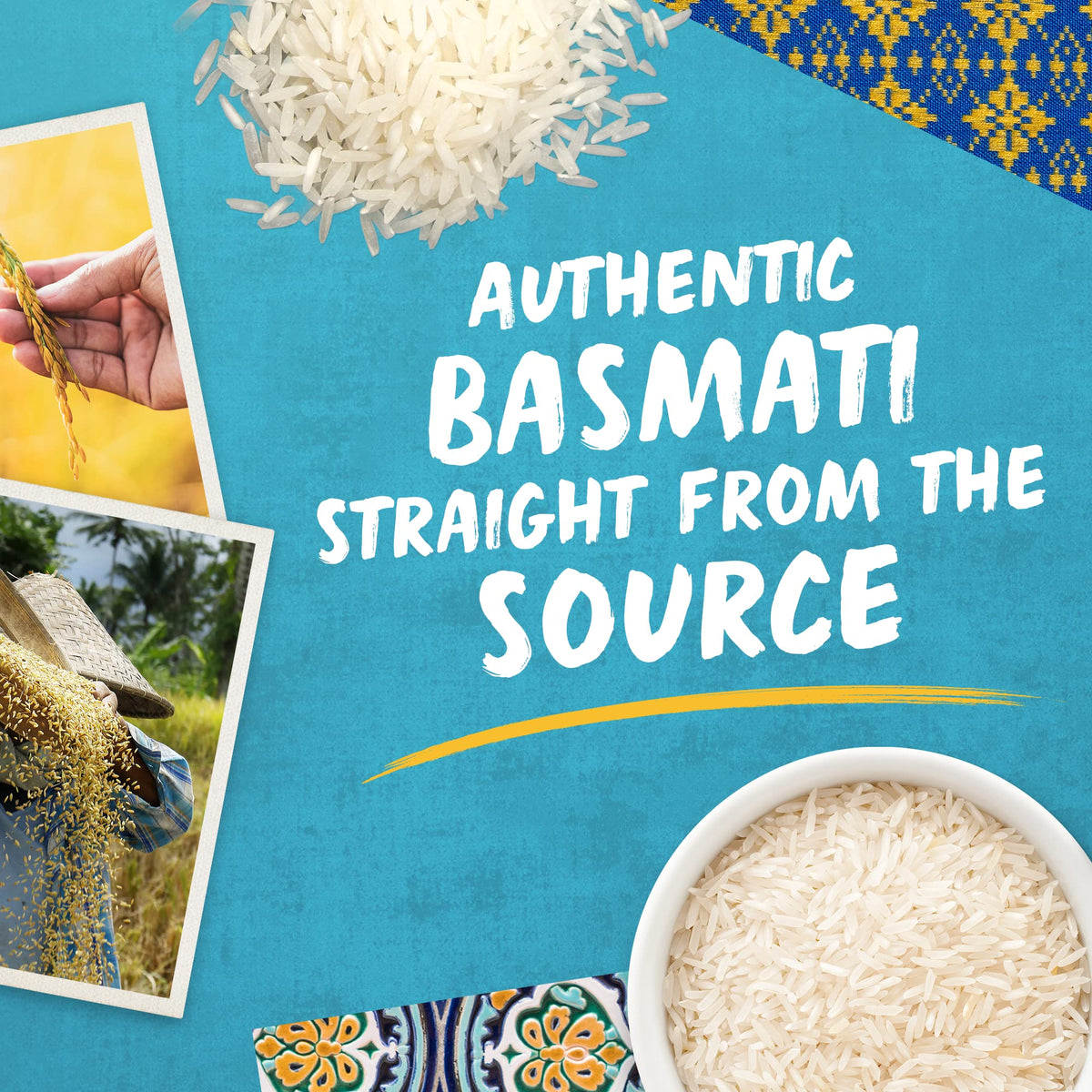 Tilda Pure Basmati Rice, Premium Aromatic And Authentic Rice, Large Resealable Bag, 10-Pound Bag,White