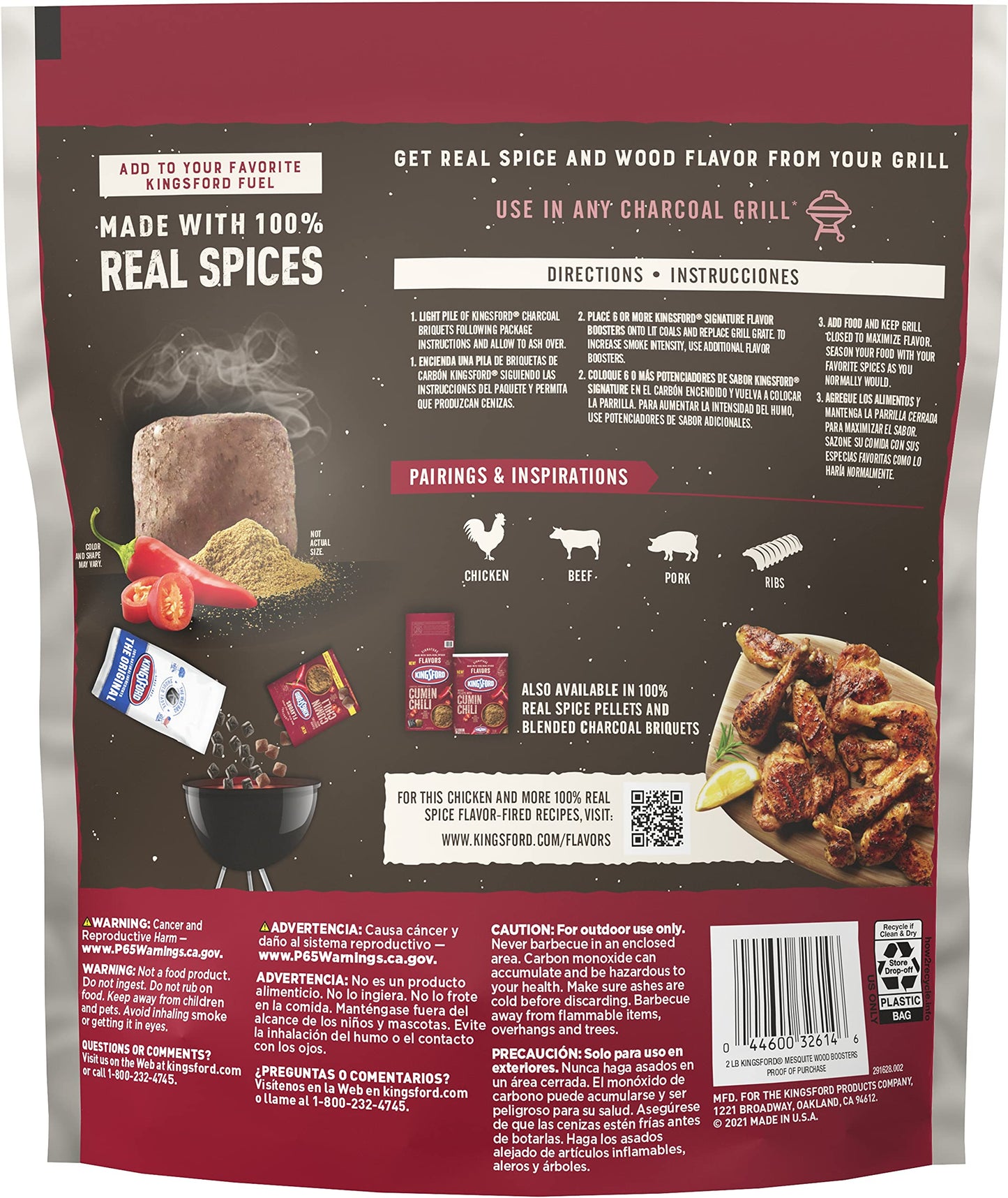 Kingsford Flavor Boosters With Cumin And Chili, 2 Pounds (Packaging May Vary)
