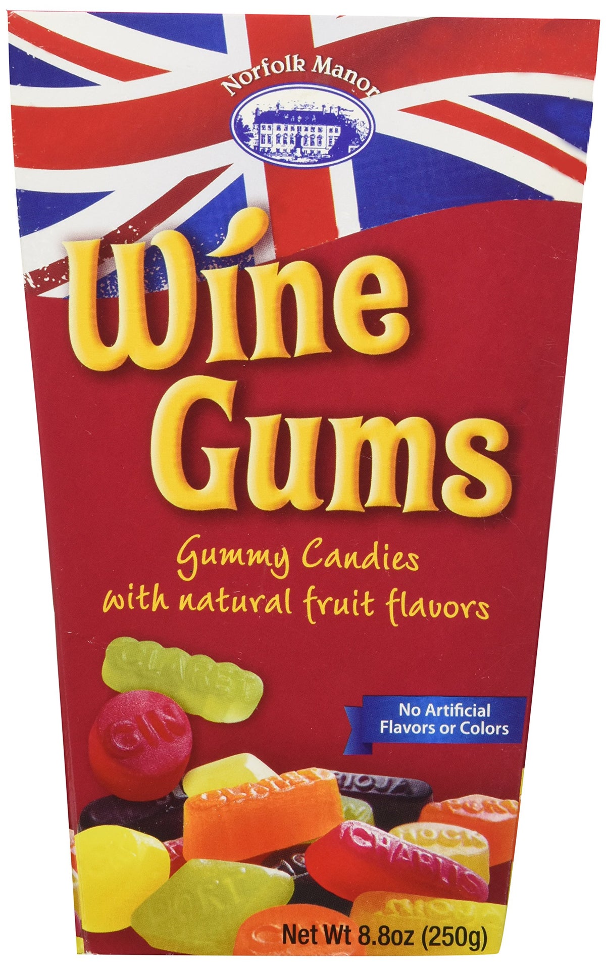 Norfolk Manor Wine Gums, 8.8 oz, Pack of 1, Chewy Candy, Assorted Flavors