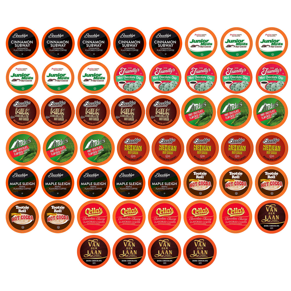Two Rivers Coffee Hot Chocolate Pods Sampler, 52 Count, Compatible with K Cup Brewers, Coffee and Cocoa Variety