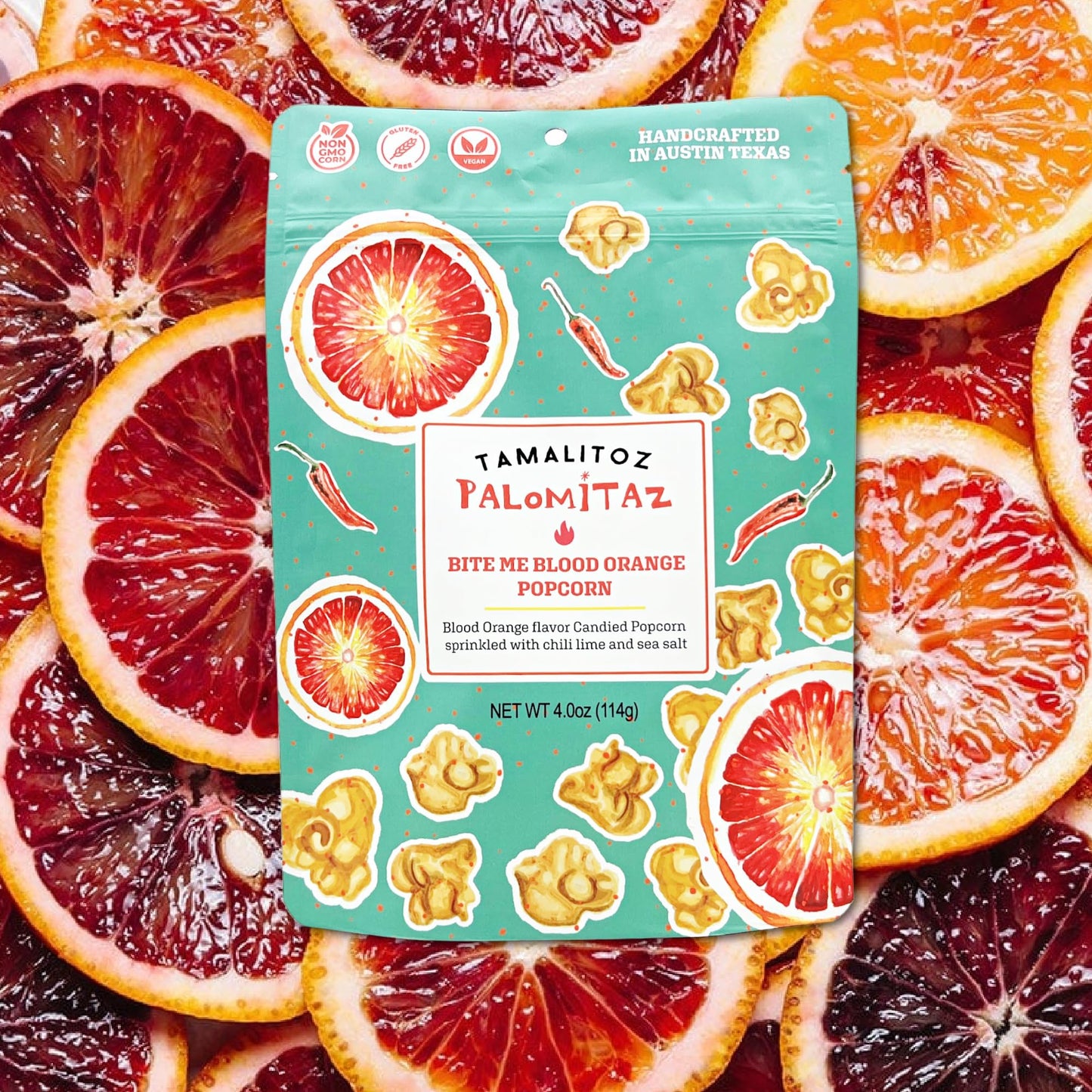 Tamalitoz by Sugarox Popcorn Bite me Blood Orange 2 pack