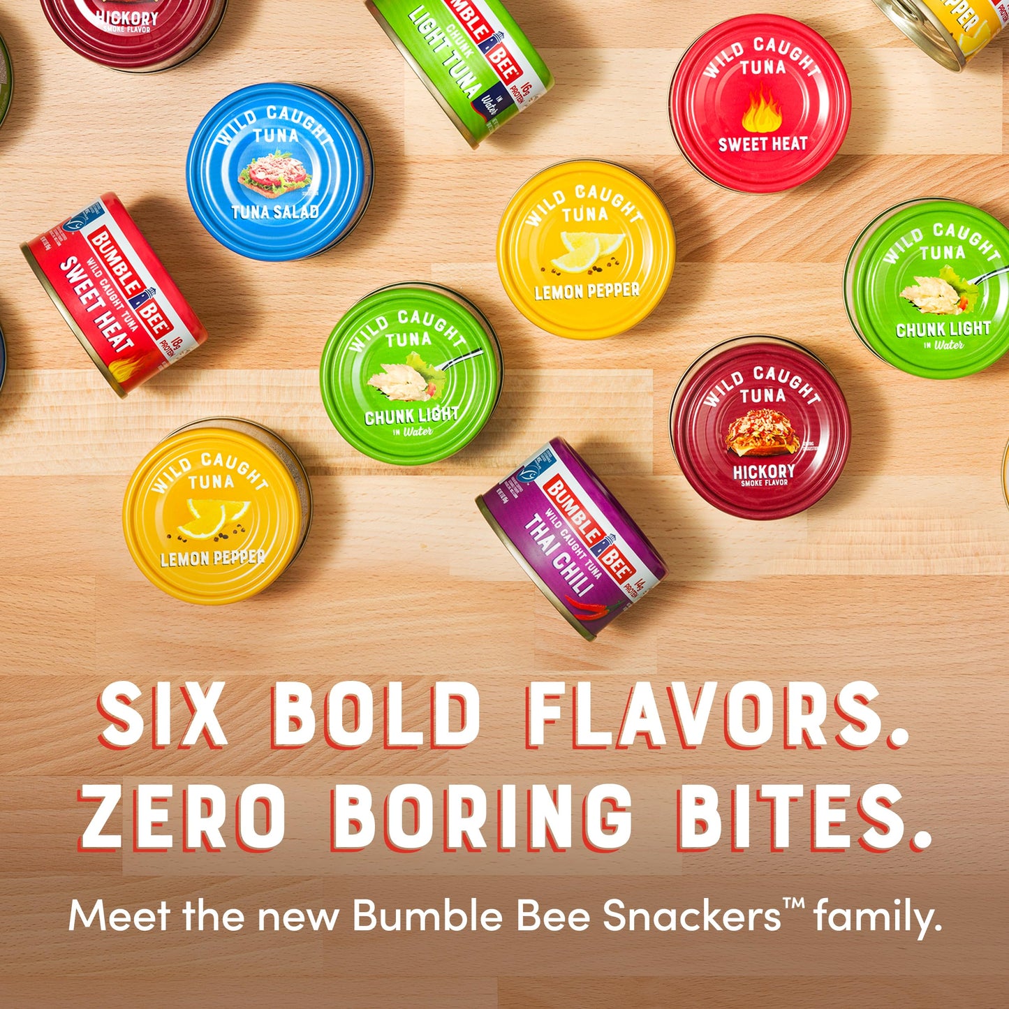 Bumble Bee Snackers - Lemon Pepper Tuna, 3 oz Easy Open Can - 19g Protein per Serving - Wild Caught Skipjack Chunk Light Tuna Pa