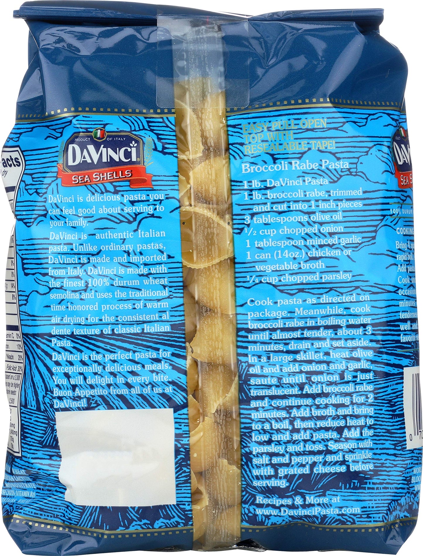 Davinci, Pasta Sea Shells, 16 Oz, (Pack Of 12)