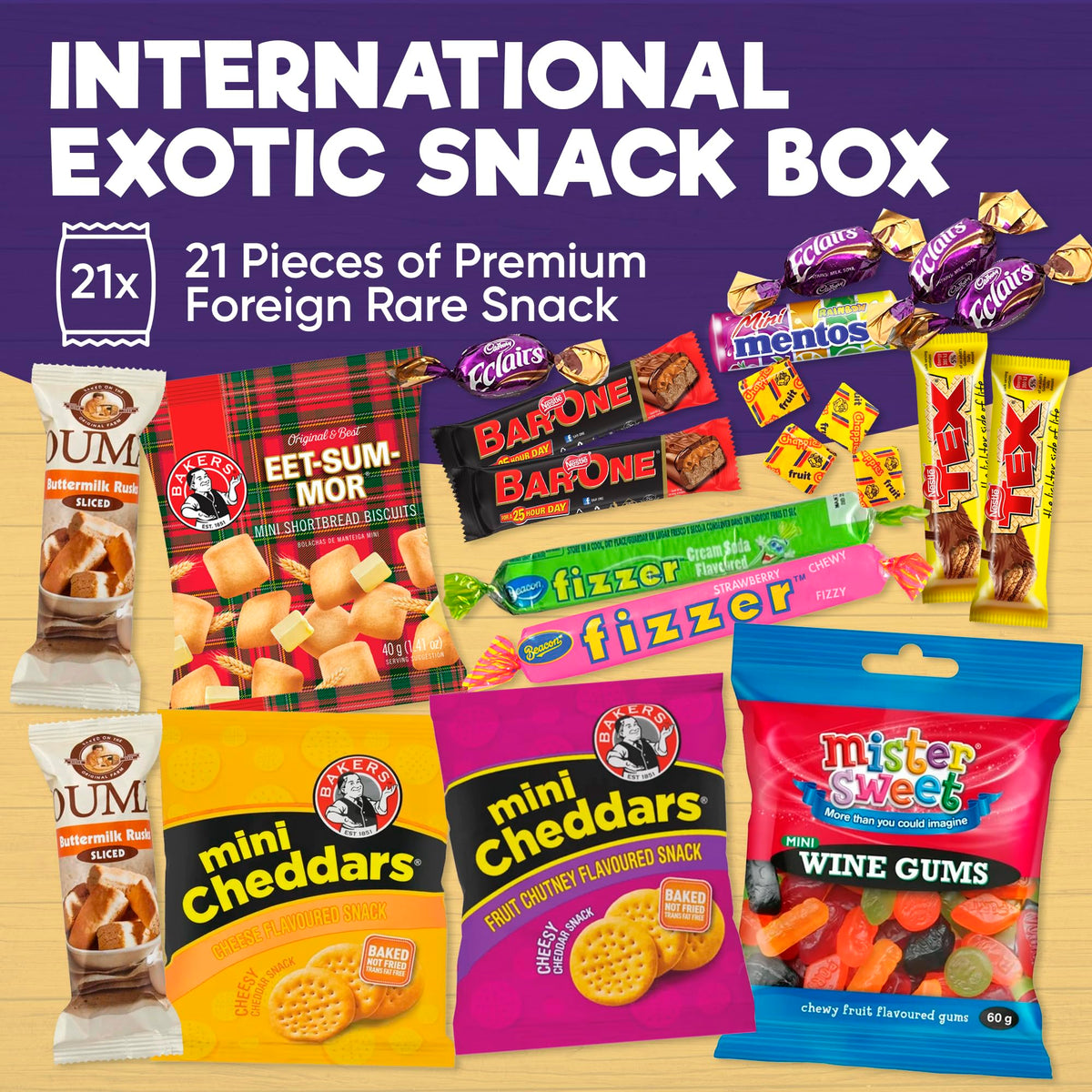 from Home Mini International Exotic Snack Box, 21 Premium Rare Snacks, Small Variety Pack