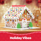 BIG Gingerbread House kit, [Set of 2] Gingerbread House, Holiday Activity for Kids - Ease Crafted Grooves Decor kit; 2 Houses, 4