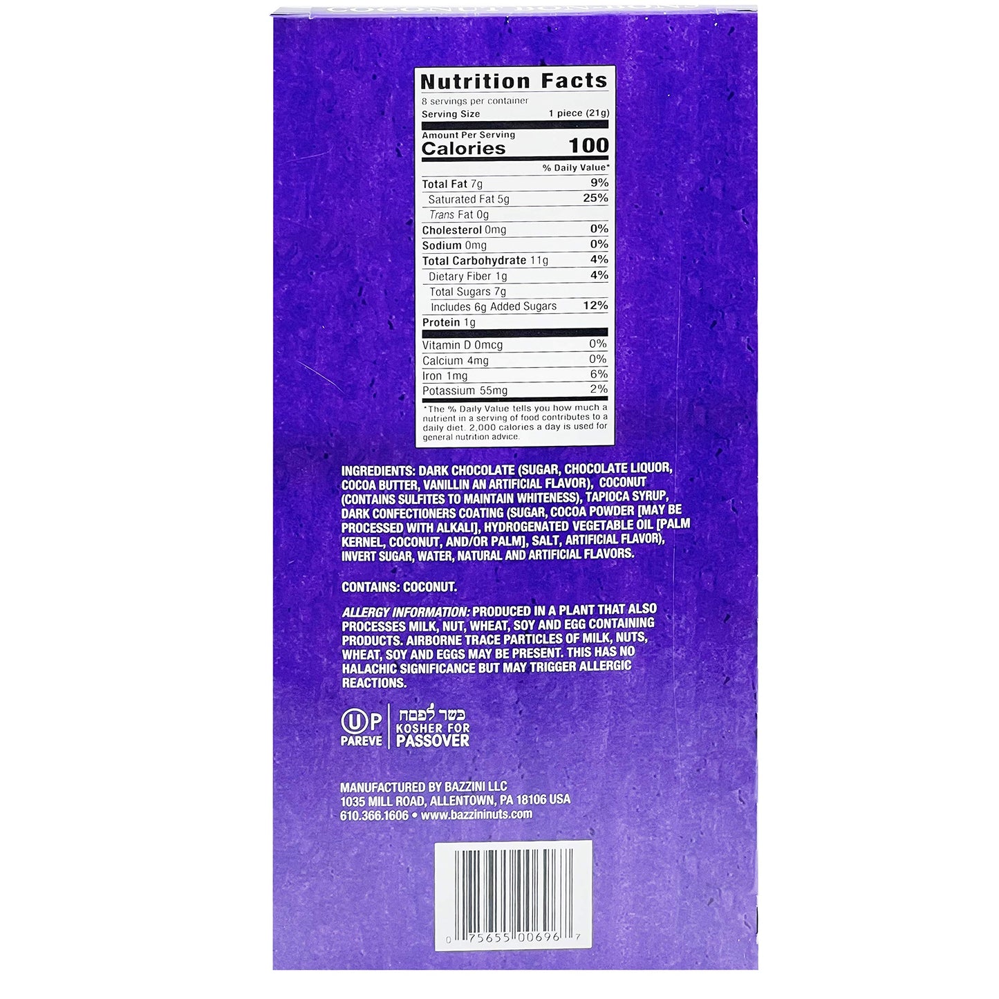 Holiday Candies, Coconut Bonbons, Kosher For Passover, 6 Oz