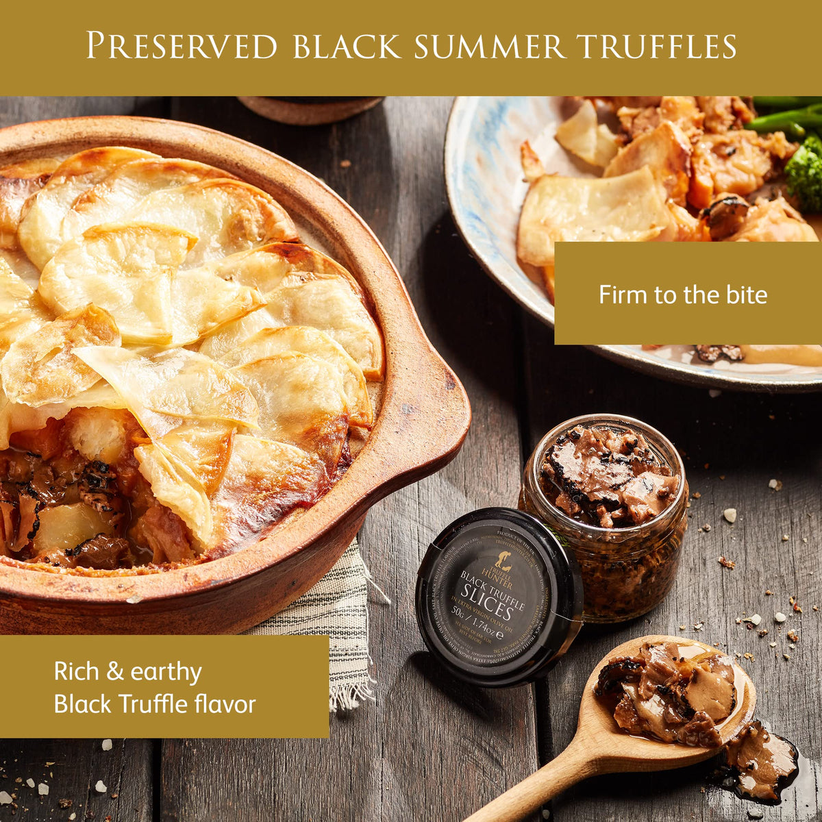 Trufflehunter - Black Truffle Slices - Preserved Truffles In Extra Virgin Olive Oil - 1.74 Oz