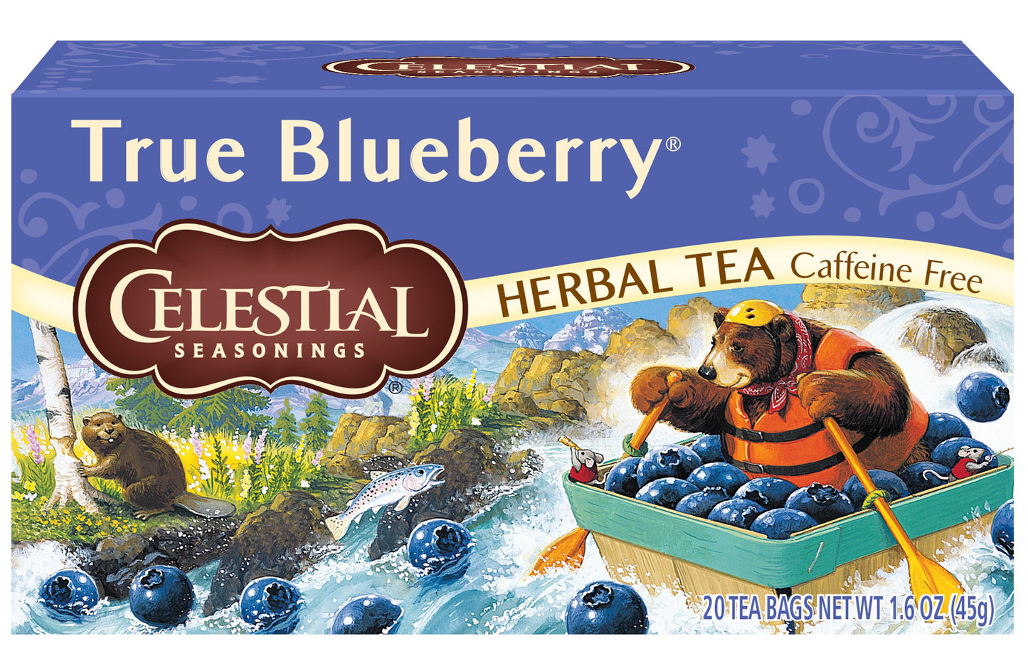 Celestial Seasonings Herbal Tea  True Blueberry  20 Count