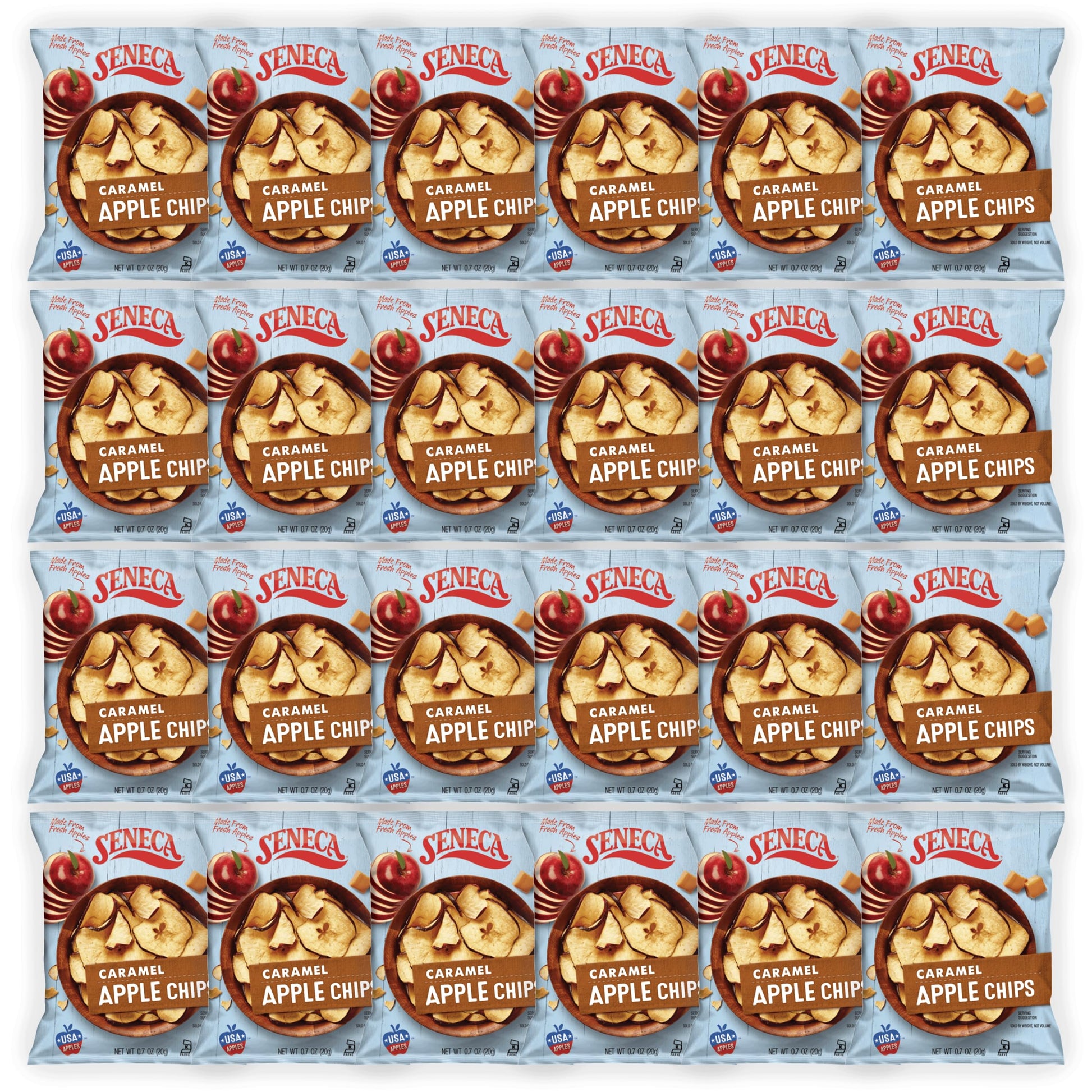 Seneca Caramel Apple Chips | Made from Fresh Apples | 100% Red Delicious Apples | Yakima Valley Orchards | Crisped Apple Perfect