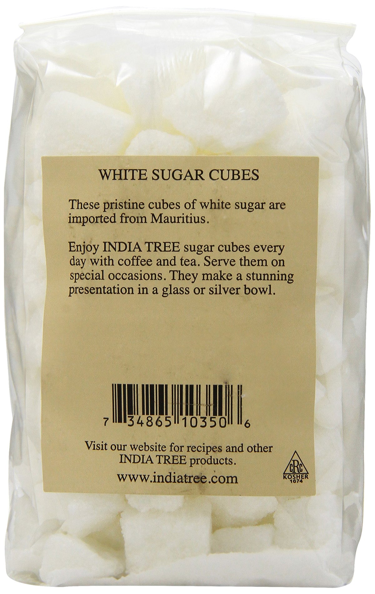 India Tree Rough Cut Mauritius White Sugar Cubes, 12-Ounce Bag, Unrefined Sugar Cube, Kosher, Non Gmo