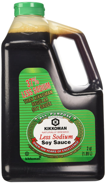 Kikkoman Lite Soy Sauce  64-Ounce Bottle (Pack of 1)