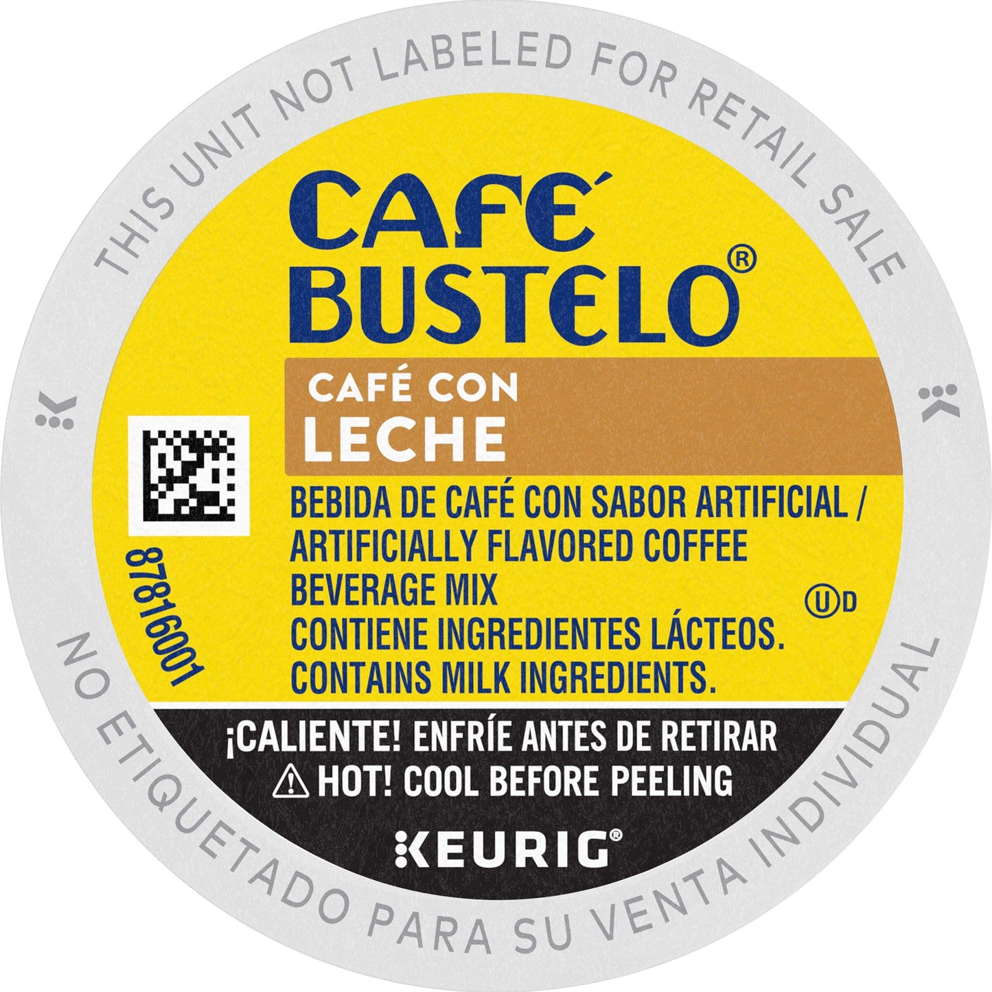 Caf   Bustelo Caf   con Leche Flavored Espresso Style Coffee, 60 Keurig K-Cup Pods