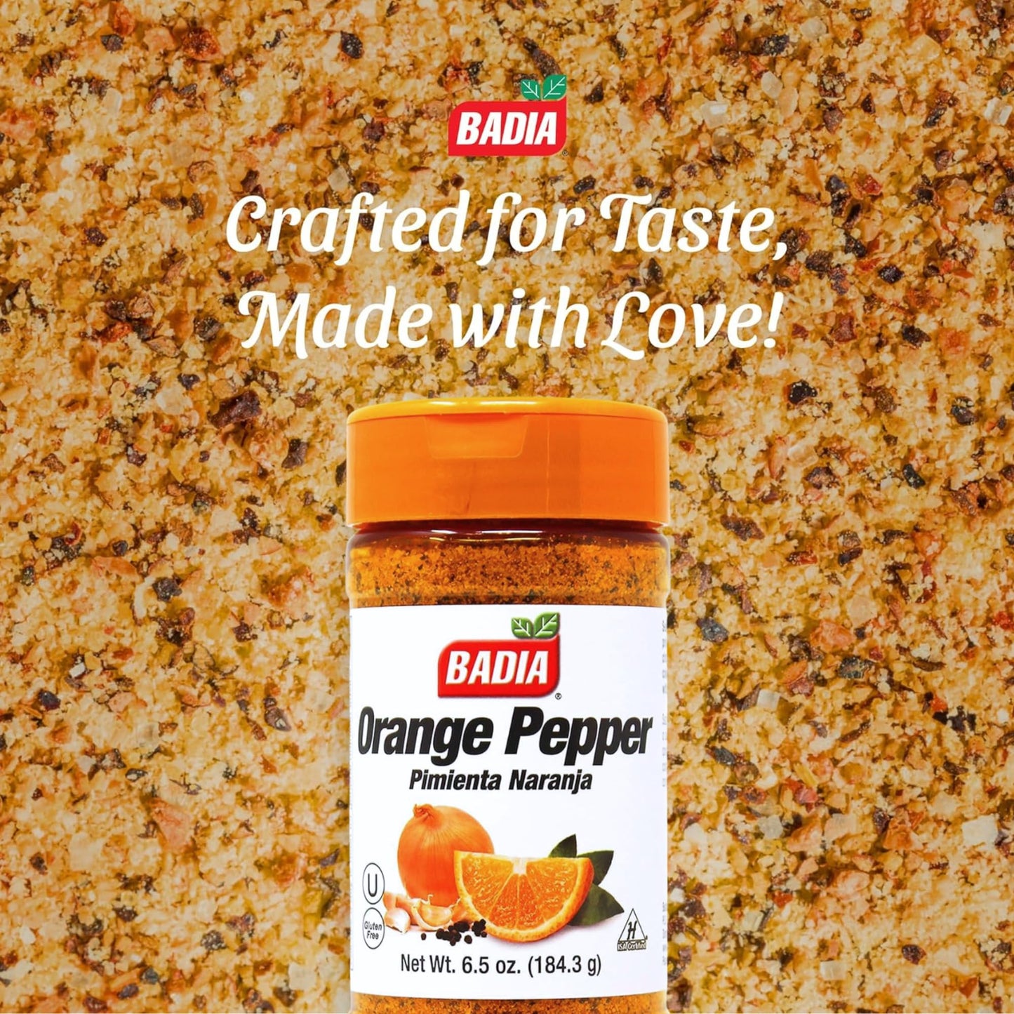Badia Orange Pepper Seasoning with Garlic and Onion, Zesty Citrus Blend, 6.5 oz