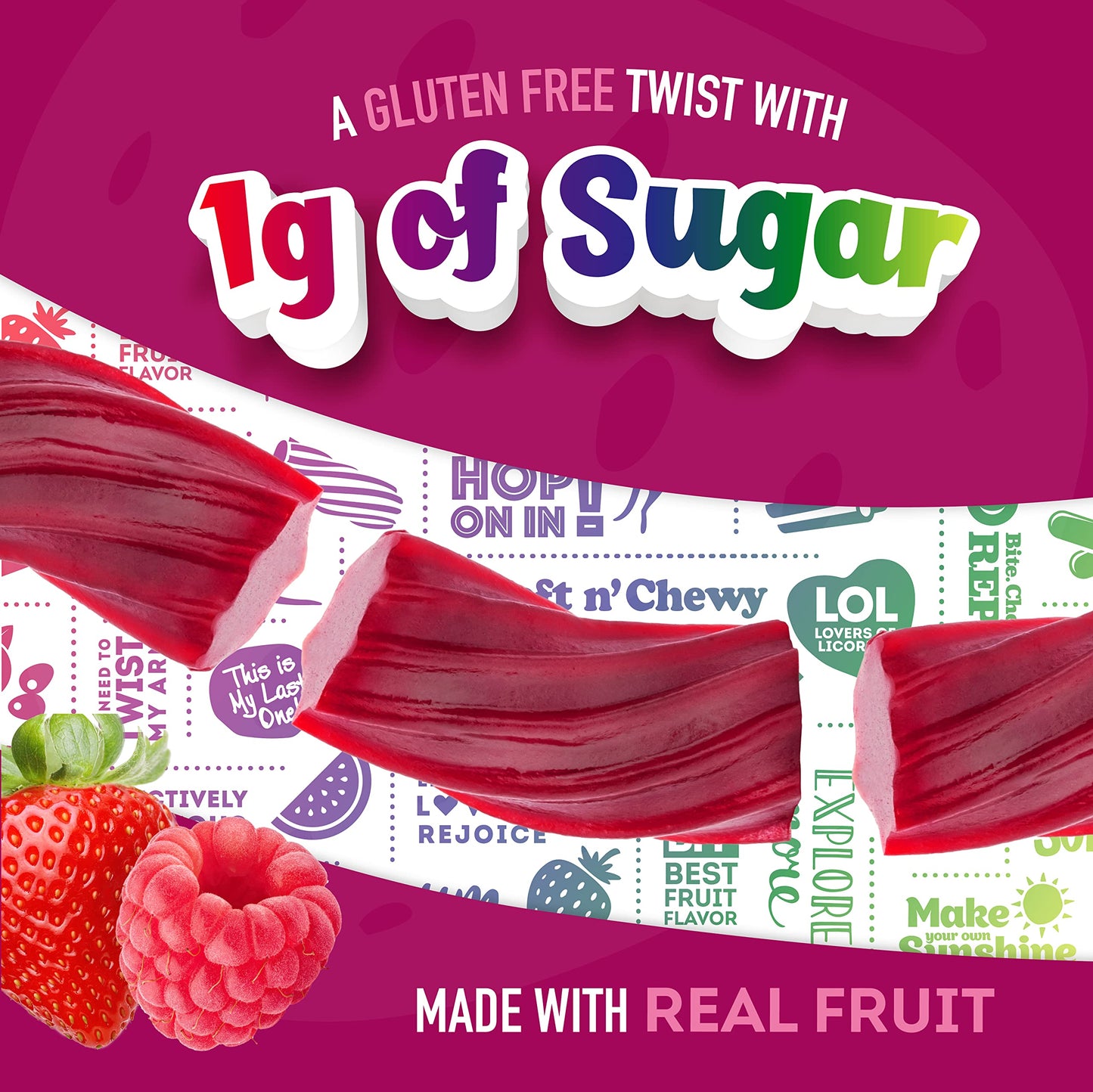 Wiley Wallaby Low Sugar Gluten Free Licorice | Soft Chewy Licorice | Watermelon and Very Berry Flavors | 5.5 Ounce | 2 Pack