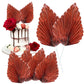 Gyufise Paper Palm Fan Cake Toppers, 6Pcs Light Rose Gold Party Decorations, W 4.7 x H 5.1, Model ZN0680-13