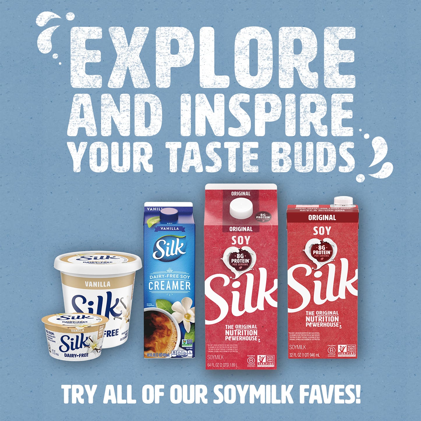 Silk Shelf-Stable Soy Milk, Vanilla, Dairy-Free, Vegan, Non-GMO Project Verified, 1 Quart (Pack of 6)