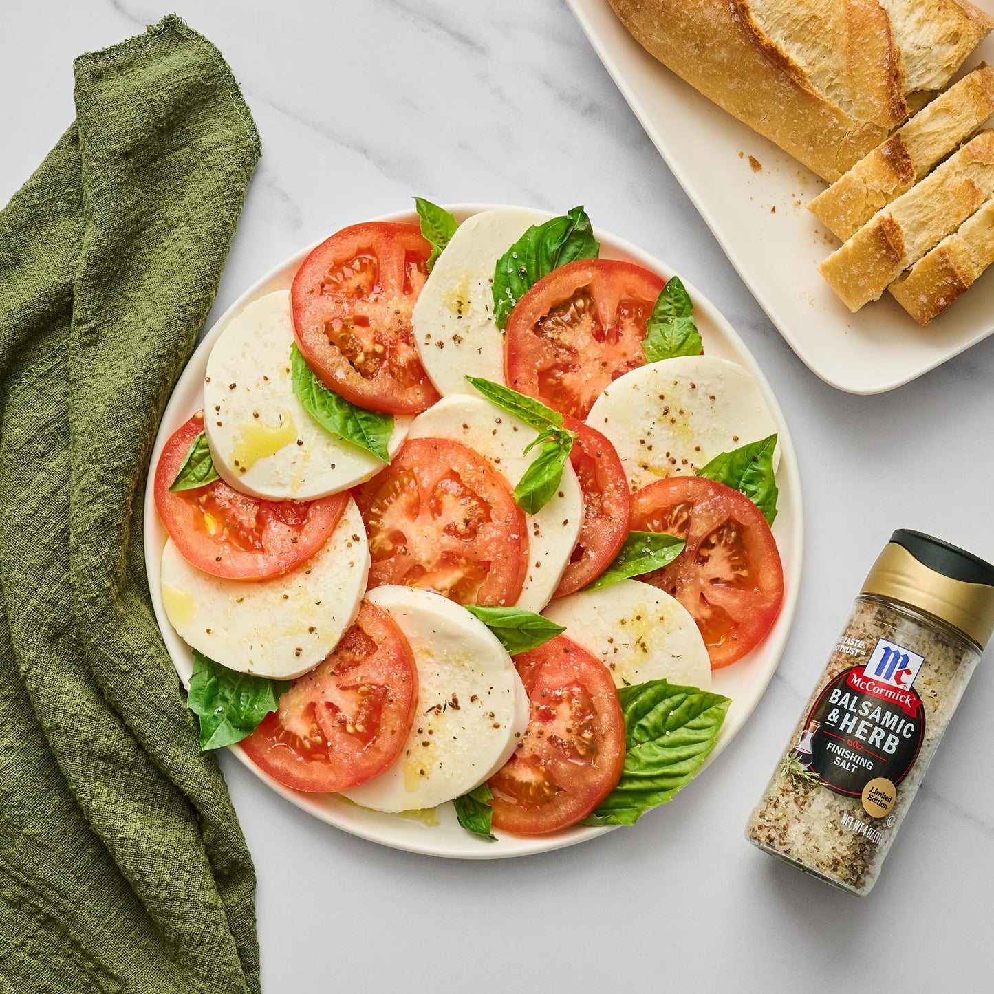 McCormick Finishing Salt, Balsamic & Herb, 4 oz, Ideal for Caprese Salad, Pork, Chicken, Olive Oil, Pasta, and More