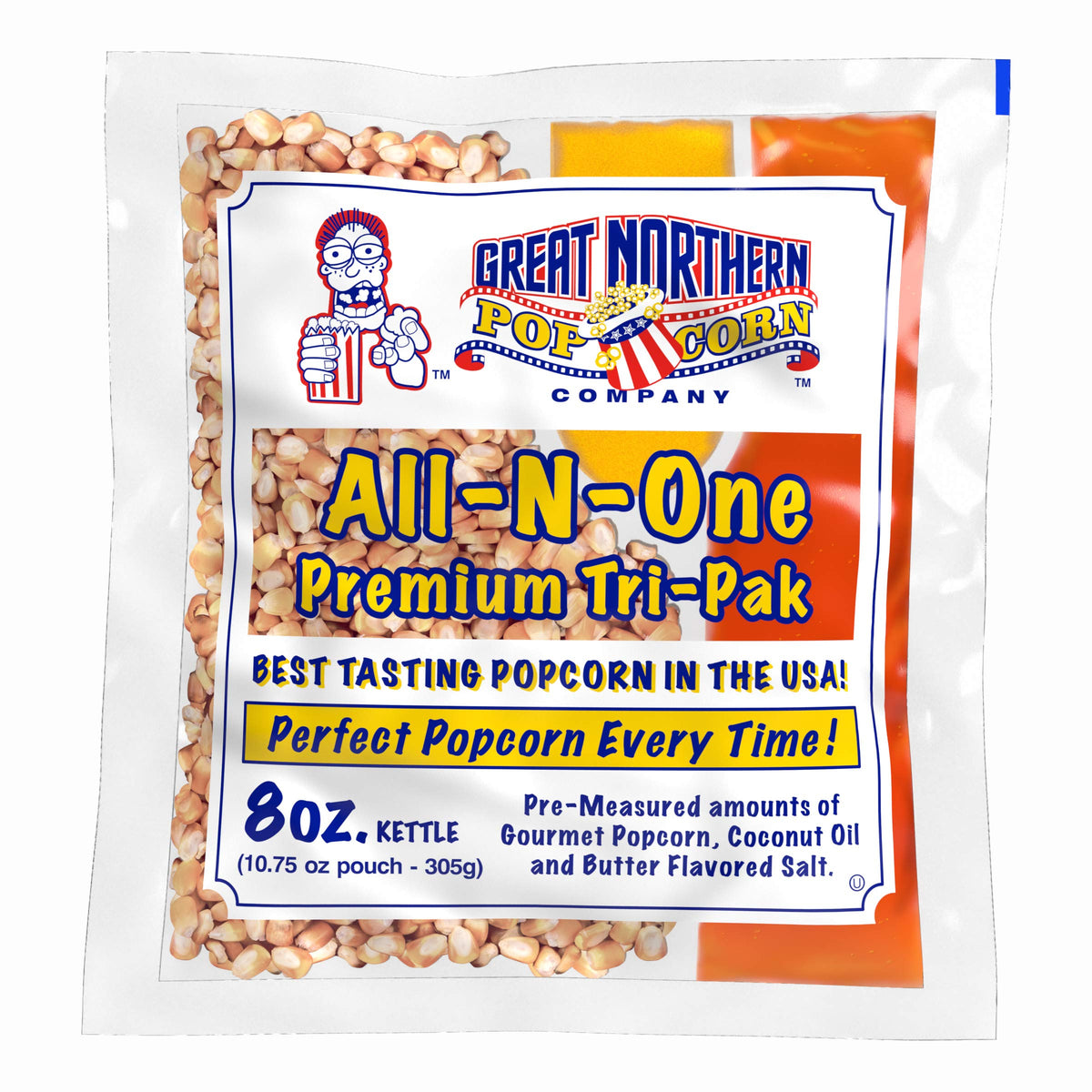 Great Northern Popcorn Movie Theater Style Popcorn Packs - 8 Ounce (Pack of 40) - Yellow