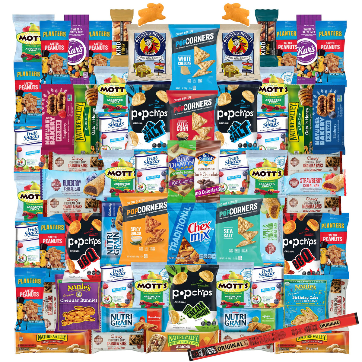 Foxy Fane 66-Count Holiday Gift Box - 66 Healthy Snacks & Treats - Perfect Variety Pack for Easter - Great for Family, Friends &