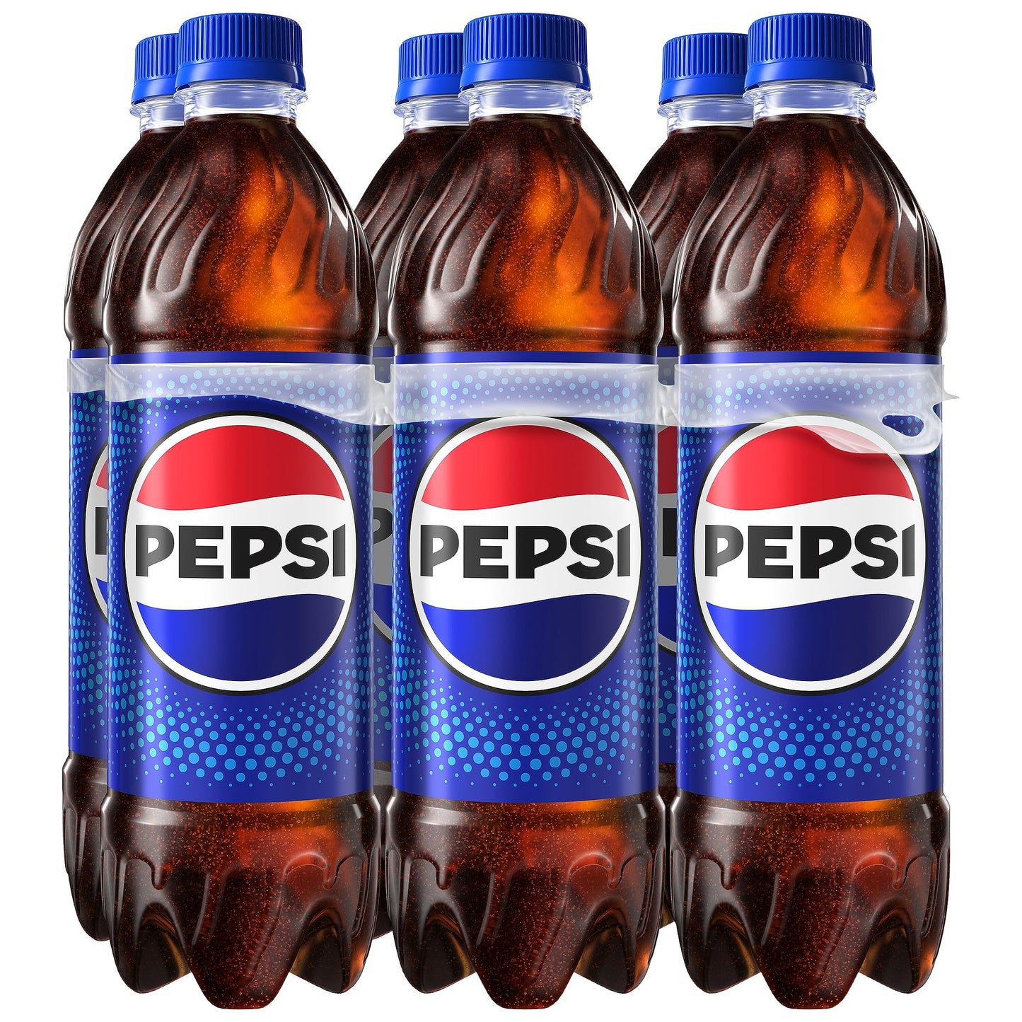 Pepsi Cola Soda Pop, 16.9 Fl Oz Bottles, 6 Pack