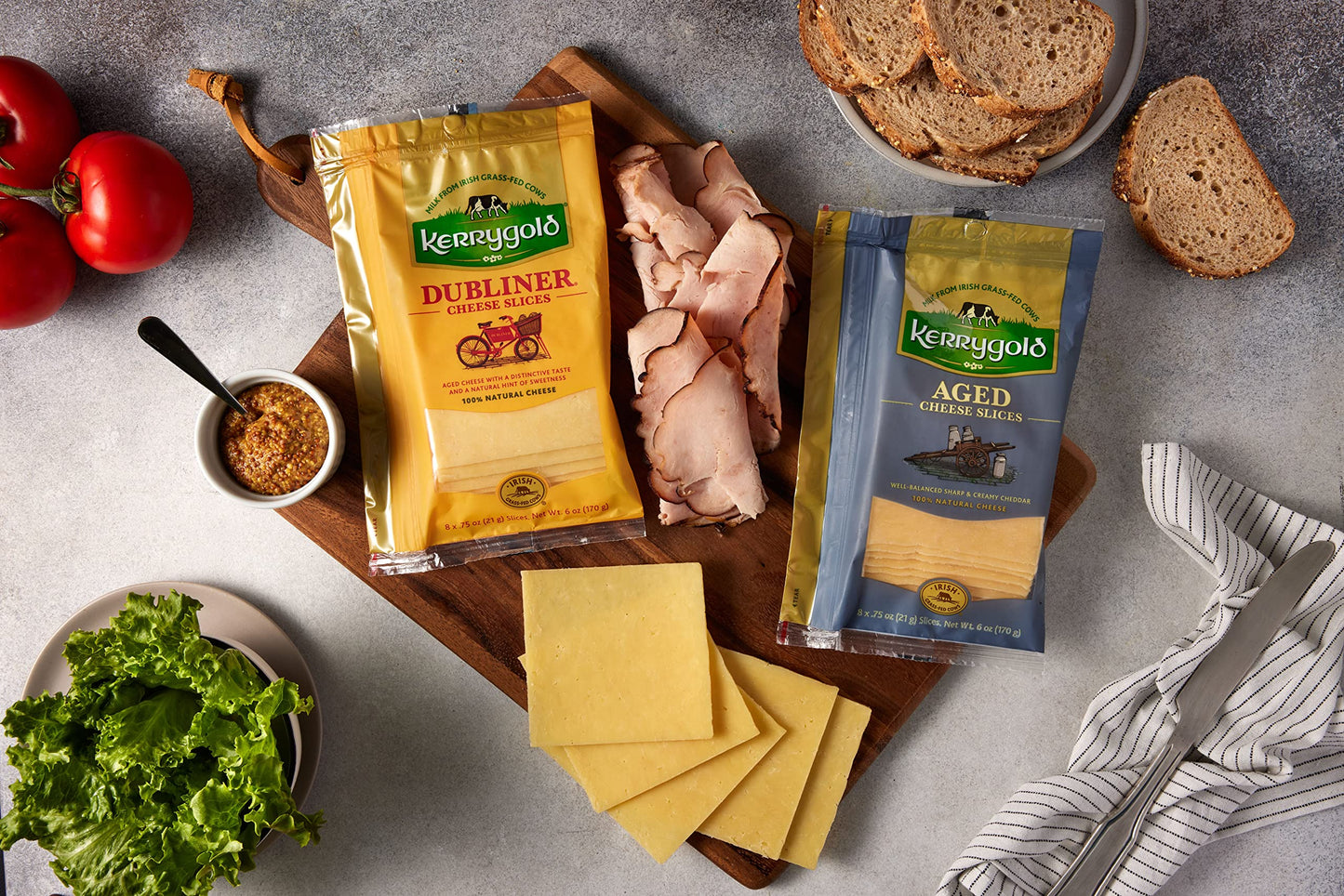 Kerrygold Grassfed Aged Irish Cheddar Slices, 6oz