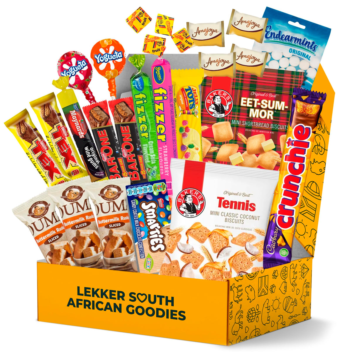 Treats from Home Exotic South African Snacks Box - 26 Authentic Treats, Unique Assortment, Perfect Gift for Food Lovers