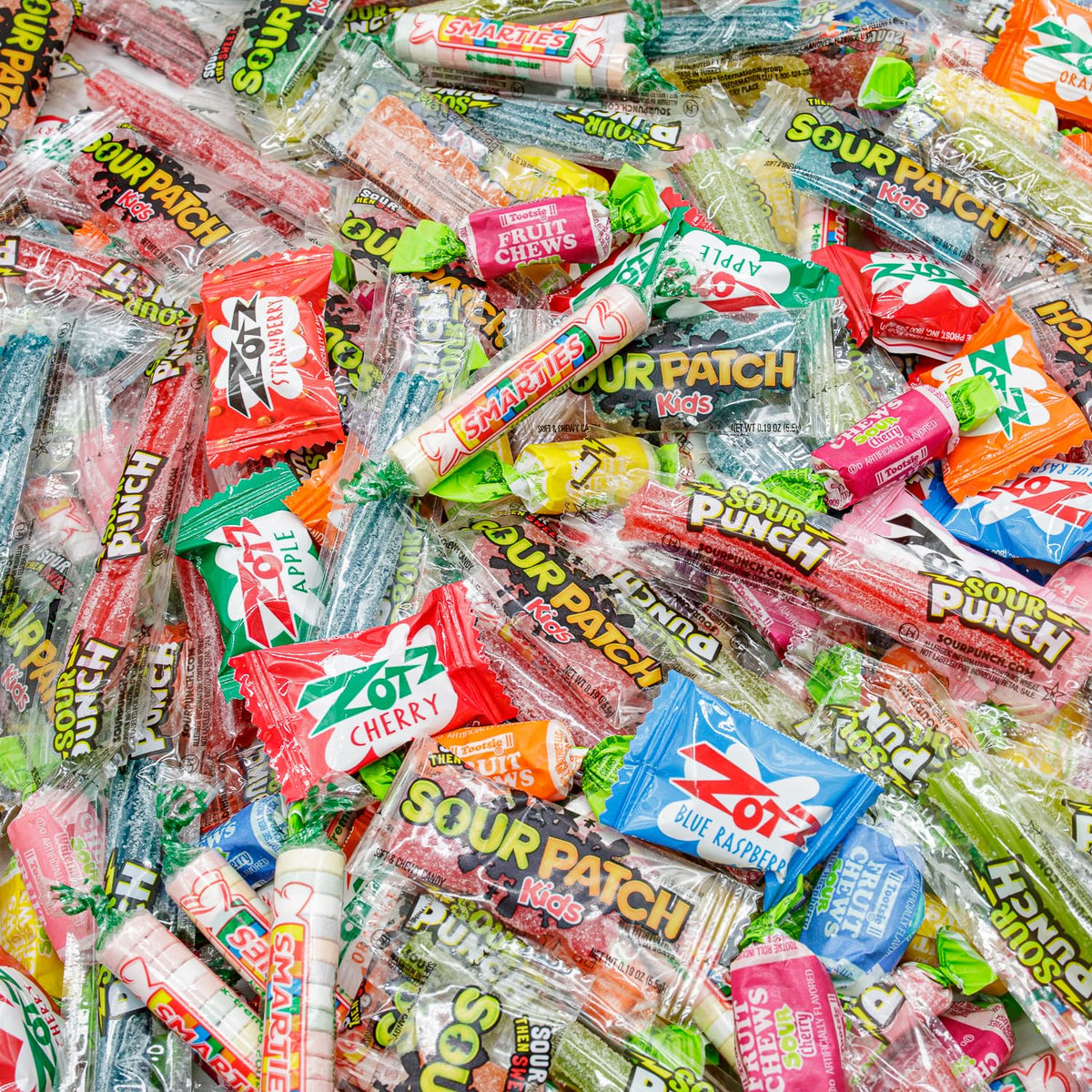 Sour Candy 3 lb - Bulk Bag, Individually Wrapped, Fruit Flavored
